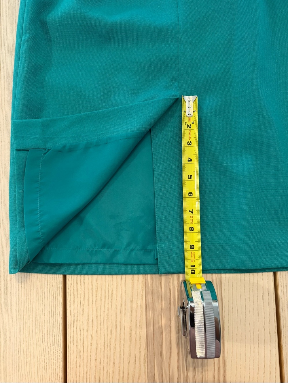 Vintage Kasper ASL Teal Skirt Suit Set Women’s 8 Peplum Career Office - Picture 9 of 13